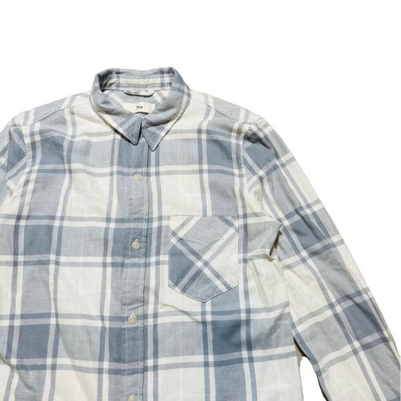 TNA Flannel Plaid Button Down Shirt Blue White Small Cabincore - Picture 4 of 6